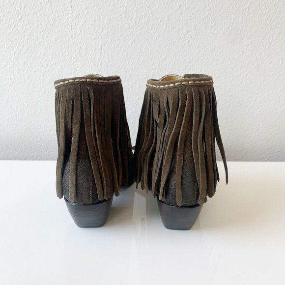 Frye Sacha Fringe Chukka Lace up Ankle Boot Sz 7.5 - Picture 4 of 7